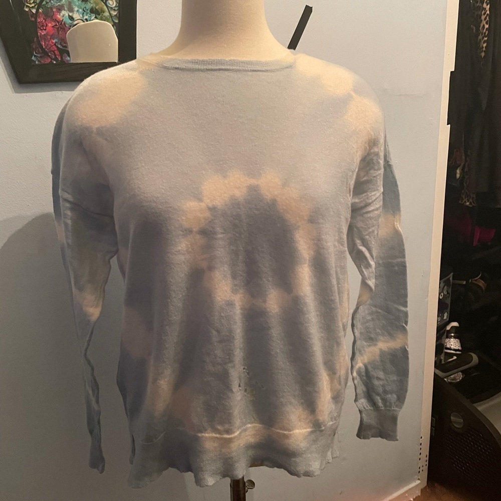 Tie Blue, Acid Wash crewneck sweatshirt